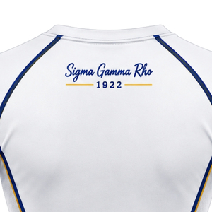 Camiseta de Compresión Personalizada Sigma Gamma Rho para Mujer, Camiseta Deportiva de Manga Corta Elástica para Hermandad Griega, Venta al Por Mayor - Product Image 4