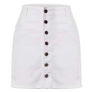 Custom Women Summer A-Line Knee-Length Eco-Friendly Casual High Waist Slim Denim Skirt Beach Club Leisure Dailywear - Product Image 1