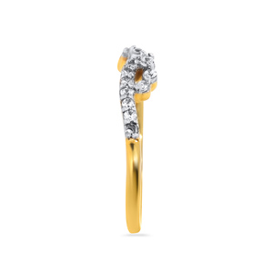 Anillo de Diamantes Charisma Superpuestos, Anillo Infinito con Corazón, Oro Amarillo de 18K, Forma de Corazón, Diamante Cultivado en Laboratorio de 0.45 Ct, Diseño Infinito Abierto - Product Image 3