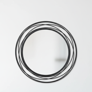 Miroir décoratif mural en fer spirale minimaliste de luxe pour salon, décoration d'hôtel - Product Image 1