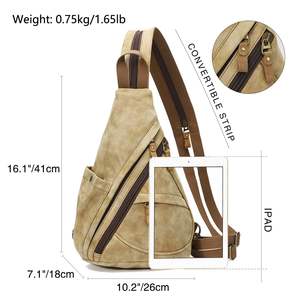 PU Leather <b>Sling</b> Bag – Luxury Look Crossbody Bag for Men - Product Image 3