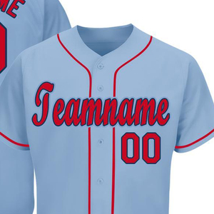 Camiseta de Béisbol Personalizada por Sublimación, OEM, 100% Poliéster, Informal, con Botones al Frente, Nombre del Equipo, Número, Ropa Deportiva - Product Image 2