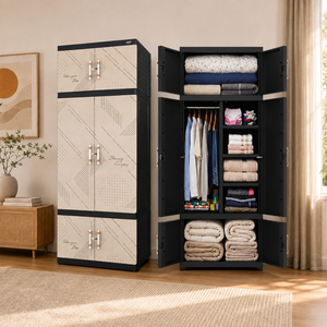 Armario de Plástico Naiba Fit Pro con Puertas Planas y Perchas para Ropa y Almacenamiento en el Dormitorio - Product Image 1