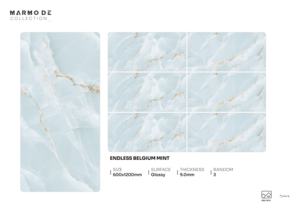 Carreaux de porcelaine brillants haute résistance, format 600x1200, grands carreaux pour sols et murs, usage intérieur commercial - Product Image 3