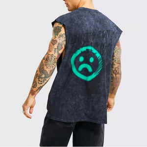 Camiseta sin Mangas Estilo Gimnasio Vintage 2026 para Hombre, el Mejor Diseño con Sublimación e Impresión de Logotipo Personalizado, Efecto Lavado Ácido, Camiseta Deportiva para Hombre - Product Image 6