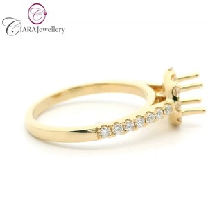 USINE DIRECT CLASSIQUE 18K AU750 HALO OR BLANC VRAI DIAMANT NATUREL FORME RONDE 0.50CT MONTAGE DE BAGUE - Product Image 6