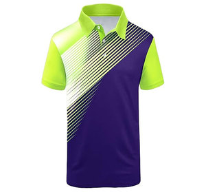 Chemises de golf pour hommes, anti-transpiration, infroissables, performantes, à manches courtes, en polyester/coton tricoté, décontractées pour hommes - Product Image 5