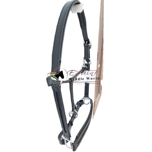 Harnais de cheval en cuir personnalisé avec bride et muserolle à canal vide, rembourrage doux, harnais anatomique pour incrustation de cristaux - Product Image 1