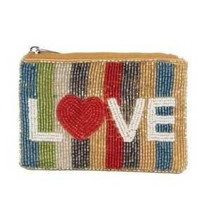 Porte-monnaie brodé perlé - Mini pochette romantique en strass en forme de cœur, cadeau de la Saint-Valentin, pour demoiselle d'honneur par MD HANDICRAFTS - Product Image 6
