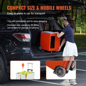 Macchina Lanciapalle da Tennis Automatica Portatile, 100 Palline, Multimodale, con 5 Motori per Allenamento e Pratica - Product Image 5