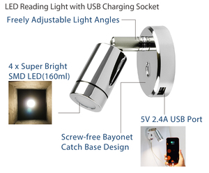 ไฟ LED คุณภาพสูงแบบสัมผัส พร้อมช่องเสียบ USB สำหรับชาร์จอุปกรณ์ทางทะเล - Product Image 5