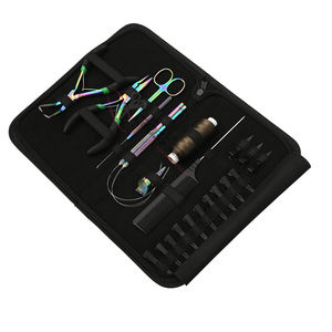 Rainbow Hair Extension tools Kit with Microbeads Crimping Plier <b>Pulling</b> Hook Wig Sewing Thread and Heat Resistant Tail Comb - Product Image 1