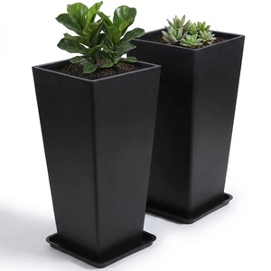 Jardinière minimaliste en bois blanc avec roulettes pour plantes vertes d'intérieur - Product Image 6