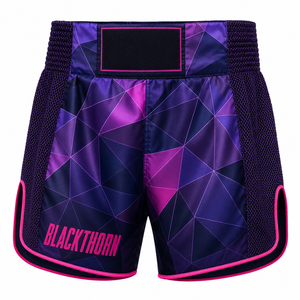 Pantalones Cortos Deportivos para Hombre, Muay Thai MMA, Cintura Media, Secado Rápido, Transpirables, Estampados, Satinados, 100% Poliéster - Product Image 6