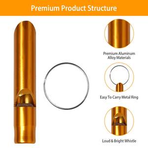 35 Piezas de Silbatos de Aleación de Aluminio Extra Fuertes con Llavero de Emergencia para Camping, Senderismo, Caza, Deportes al Aire Libre, Seguridad y Supervivencia - Product Image 2