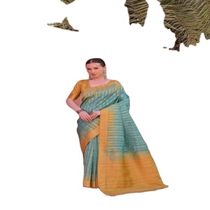 Sari indien ethnique en viscose, design moderne, longueur au sol, sans plis, pour femmes, best-seller pour mariages et soirées, à prix avantageux - Product Image 1