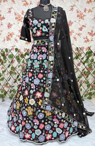 Lehenga Georgette Premium de Boutique India, Lehenga de Diseñador Estilo Bollywood, para Fiestas y Bodas, el Más Vendido, Prenda Festiva Moderna para Mujer - Product Image 6