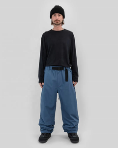 Blue Snow Pants Wide Leg <b>Waterproof</b> Ski <b>Trousers</b> Adjustable Waist Winter Outdoor Wear Loose Snowboarding Pants - Product Image 5
