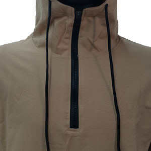 เสื้อฮู้ดซิป ¼  แบบสั่งทำพิเศษ พิมพ์ลายดิจิตอล ปักโลโก้  ผ้าสโตนวอช  ทรงโอเวอร์ไซส์  กันลม สำหรับผู้ชาย - Product Image 4