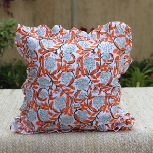 Housse de coussin de luxe à volants, faite main en coton, imprimée, décorative, style bohème, pour canapé et décoration intérieure - Product Image 3