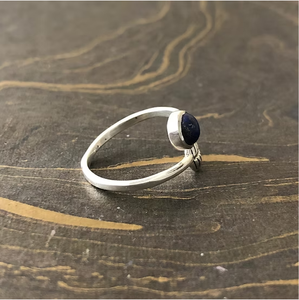 Handcrafted Custom <b>Lapis</b> <b>Lazuli</b> Silver 925 <b>Ring</b> - Natural Blue Stone Adjustable Leaf Shaped Jewelry Manufacturer - Product Image 3