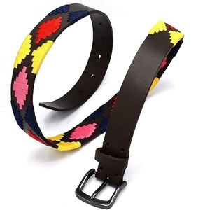 Ceinture Équestre Décontractée de Haute Qualité pour Hommes, Faite à la Main, en Cuir Véritable avec Boucle en Acier, Vente Directe Grossiste - Product Image 2
