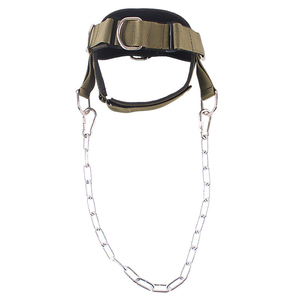 Adjustable Unisex Neck Harness with Non-Slip 100% Wool Chin Strap Chain for Weight Lifting <b>Strength</b> <b>Training</b> & Home Gym Workouts - Product Image 6