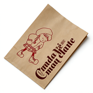 Bolsa Ecológica para Papas Fritas de Cartón Reciclado con Cera de Soja, Kraft Natural - Product Image 2