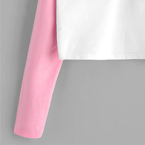 Hoodie court blanc pour femme, style tendance, pour l'hiver - Product Image 4