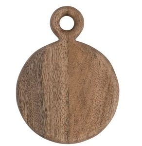 Planche à découper rectangulaire multifonction en bois de manguier naturel avec poignée, bloc de découpe de cuisine à grain naturel, design durable - Product Image 1