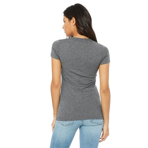 Gris Bella toile 8413 triblend dames basique t-shirt uni blanc t-shirts en gros personnalisé respirant t-shirt femmes - Product Image 2