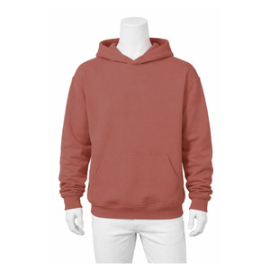 เสื้อฮู้ดดี้ผู้ชายสำหรับฤดูใบไม้ร่วง ผ้าฝ้าย 100% ทรงโอเวอร์ไซส์ ไซส์ใหญ่ ผ้าระบายอากาศ แขนยาว เป็นมิตรกับสิ่งแวดล้อม ผ้าไม่ยับ ด้านหน้า - Product Image 4