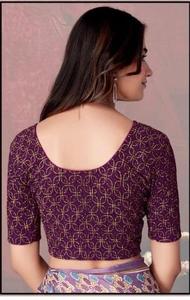 Chemisier grande taille pour femme, idéal pour sari, printemps-automne, écoresponsable, tailles personnalisées, tissu froissé, haute qualité, tendance, mode directe - Product Image 2