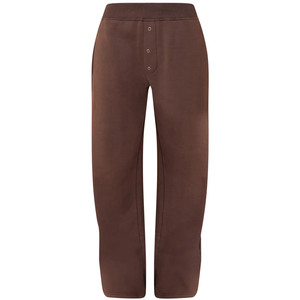 Women's 2 Piece Solid <strong>Brown</strong> Cropped Button Up Sweatshirt And Wide Leg High Waist Sweatpants Set Casual Lounge Athleisure <strong>Outfit</strong> - Product Image 5