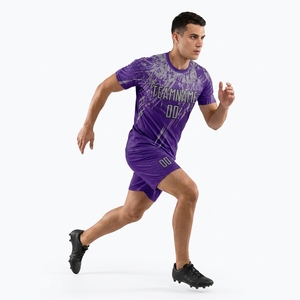 Dry Fit 100% <b>Polyester</b> Moisture-Wicking Football Jerseys Set Family Soccer Wear Custom Printing Logo Football <b>Shirt</b> Shorts Set - Product Image 3