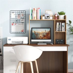 Kit Anti-Ribaltamento Naturale per Monitor Pieghevole da 27FT/68.58cm, Scrivania con Libreria in Legno Ingegnerizzato, Supporto Monitor 93.98x25.40x73.66cm - Product Image 5