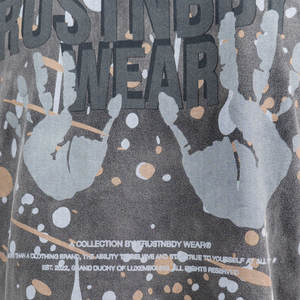 T-shirt en coton de haute qualité, personnalisé, effet délavé, style streetwear, respirant, séchage rapide, coupe classique pour homme - Product Image 3