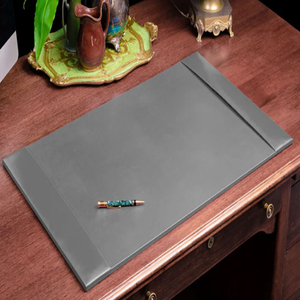 Navy Blue Bonded Leather <b>Desk</b> Blotter for Writing Executive <b>Desk</b> Surface <b>Protector</b> Minimalist Leather <b>Desk</b> Pad - Product Image 5
