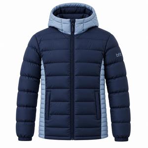 Blouson matelassé unisexe épais style streetwear avec fermeture éclair, chaud et rembourré, coupe-vent pour sports de plein air, décontracté, service OEM - Product Image 1