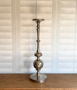 Candelabro de Níquel Vintage, Portavelas de Metal Antiguo, Decoración del Hogar, Estilo Rústico, Portavelas Individual - Product Image 2