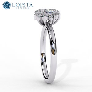 High Quality Solitaire <b>Ring</b> <b>Women</b> Wedding Band Lab Grown Diamond 18K Oval Shape <b>Rings</b> Unisex Engagement Jewelry <b>Set</b> - Product Image 3