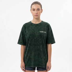 Camiseta de algodón pesado para mujer, estilo vintage, lavado ácido, personalizada al por mayor, de corte oversize - Product Image 1