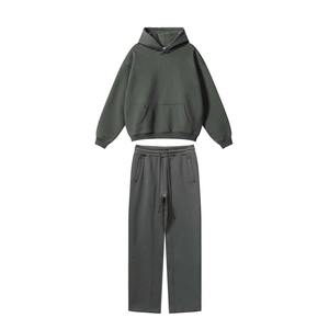 Conjunto de Sudadera con Capucha y Pantalones de Felpa Unisex para Invierno, Algodón Grueso, Ropa Deportiva Informal - Product Image 5