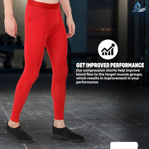 Legging de compression confortable de qualité supérieure, nouvelle tendance, couleur rouge unie, taille élastique, longueur intégrale, pour la vente en gros, de fiables fournisseurs - Product Image 5