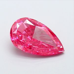 3.03ct Pear Cut Lab Grown Diamond Fancy Vivid <b>Pink</b> VVS2 IGI Certified - Product Image 2