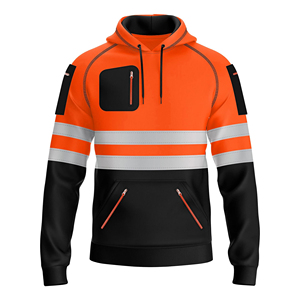 Sudaderas de trabajo de alta visibilidad con reflectores, logotipo y talla personalizados, nuevas y de primera calidad, para minería y construcción. - Product Image 1