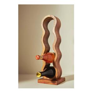 Porte-bouteilles en bois classique au design traditionnel pour cave à vin, cuisine et salle à manger - Product Image 1