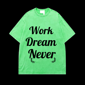 T-shirt Streetwear Premium Work Dream Never Solid, Coupe Oversize, Tissu Lourd, Vêtement Décontracté, Fabricant, Polyester/Coton - Product Image 4
