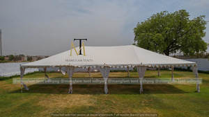 Carpa de Lujo de Múltiples Niveles con Cortinas Doradas para Bodas, Eventos y Jardines - Product Image 2