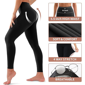 Leggings de sport taille haute pour femme, effet push-up, pour fitness, yoga, course à pied et entraînement en salle de sport - Product Image 3